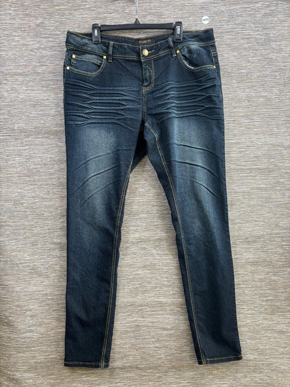 Rocawear Skinny Jeans Womens Size 18 Dark Wash Mid Rise Denim Stretch